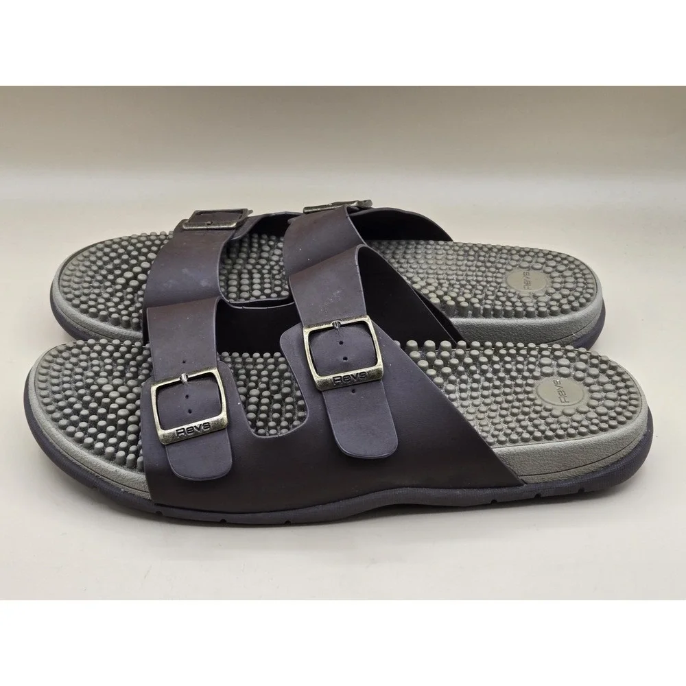 Revs Premium Reflexology Massage Sandals Shock Absorbing Cushion Comfort Size 11